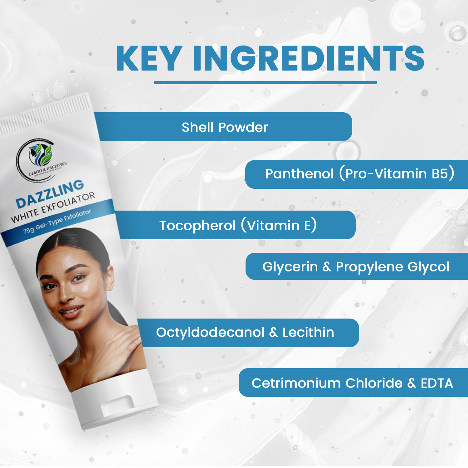 Second image of CLAGG&ASCLEPIUS Instant Exfoliator & Cleanser, Gentle Daily Face Scrub, Deep Pore Cleansing, For Sensitive Skin